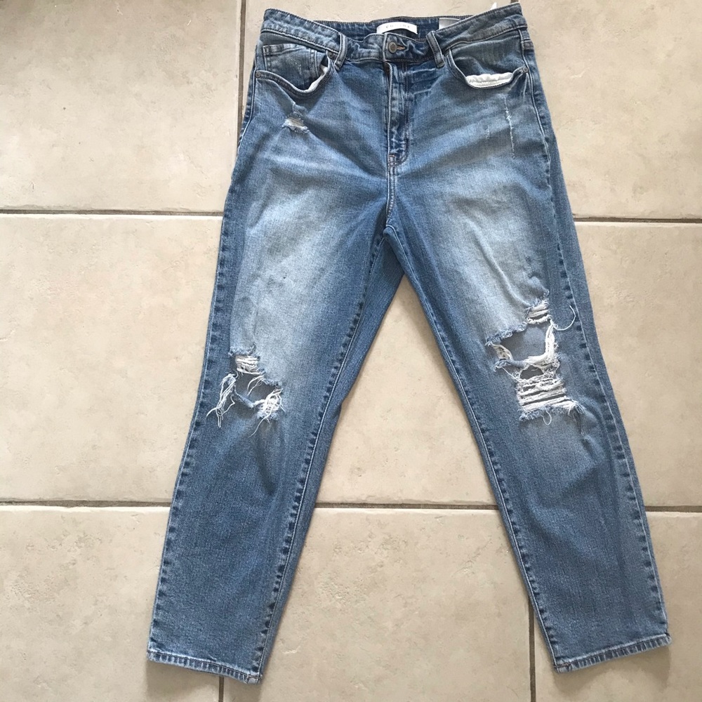 Distressed Mom Jeans